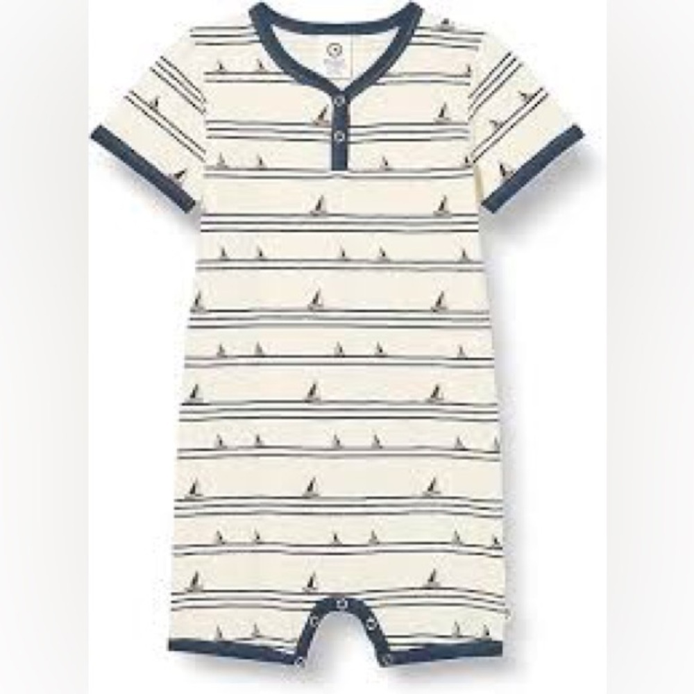 Musli 12-18 month outfit shorts summer romper sailboat stripes